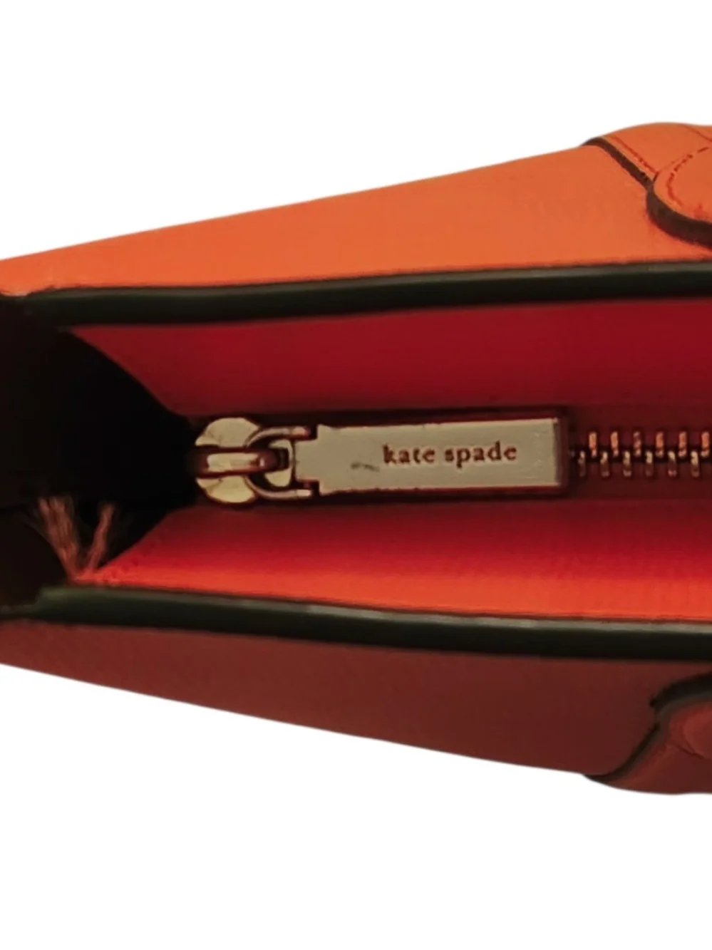 Kate Spade Cara Large Tote Orange Coral Saffiano Leather Preppy Chic Work Bag